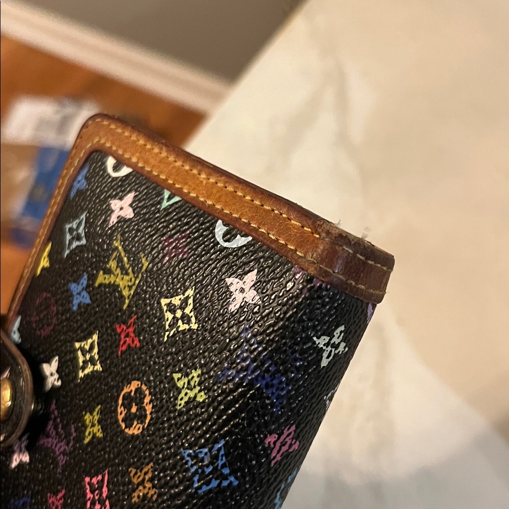 Louis Vuitton Murakami Black Multicolor Wallet - Picture 6 of 12